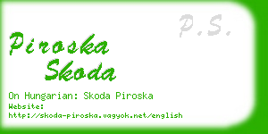 piroska skoda business card